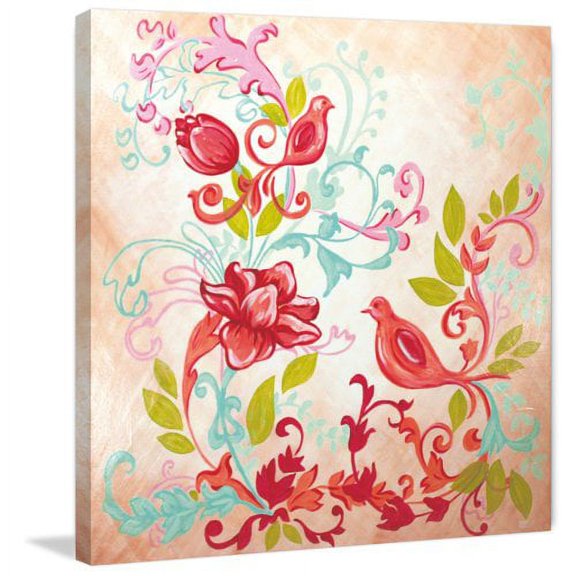 Marmont Hill "Boho Bird" by Reesa Qualia Painting Print on Wrapped Canvas