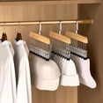 thumbnail image 3 of Closet Organizer With 10 Clips, Space Saving Hanging Closet Organizer,Legging Hangers For Closet, 360° Rotating Metal Clips For Socks/Panties/Pants, 3 of 6
