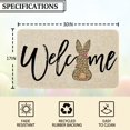 thumbnail image 3 of Welcome Bunny Easter Door Mat, Seasonal Spring Flower Home Decor Low-Profile Switch Rug Door Mat Floor Mat for Indoor Outdoor 17x29 Inch, 3 of 6