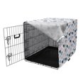 thumbnail image 3 of Bear Dog Crate Cover, Pattern of Animal Silhouettes on a Plain Background, Easy to Use Pet Kennel Cover Small Dogs Puppies Kittens, 7 Sizes, Rose Blue Grey, by Ambesonne, 3 of 6