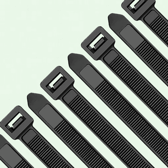 100 Pack Thick Black Cable Ties, 16 Inch Self-Locking Zip Tie Wraps