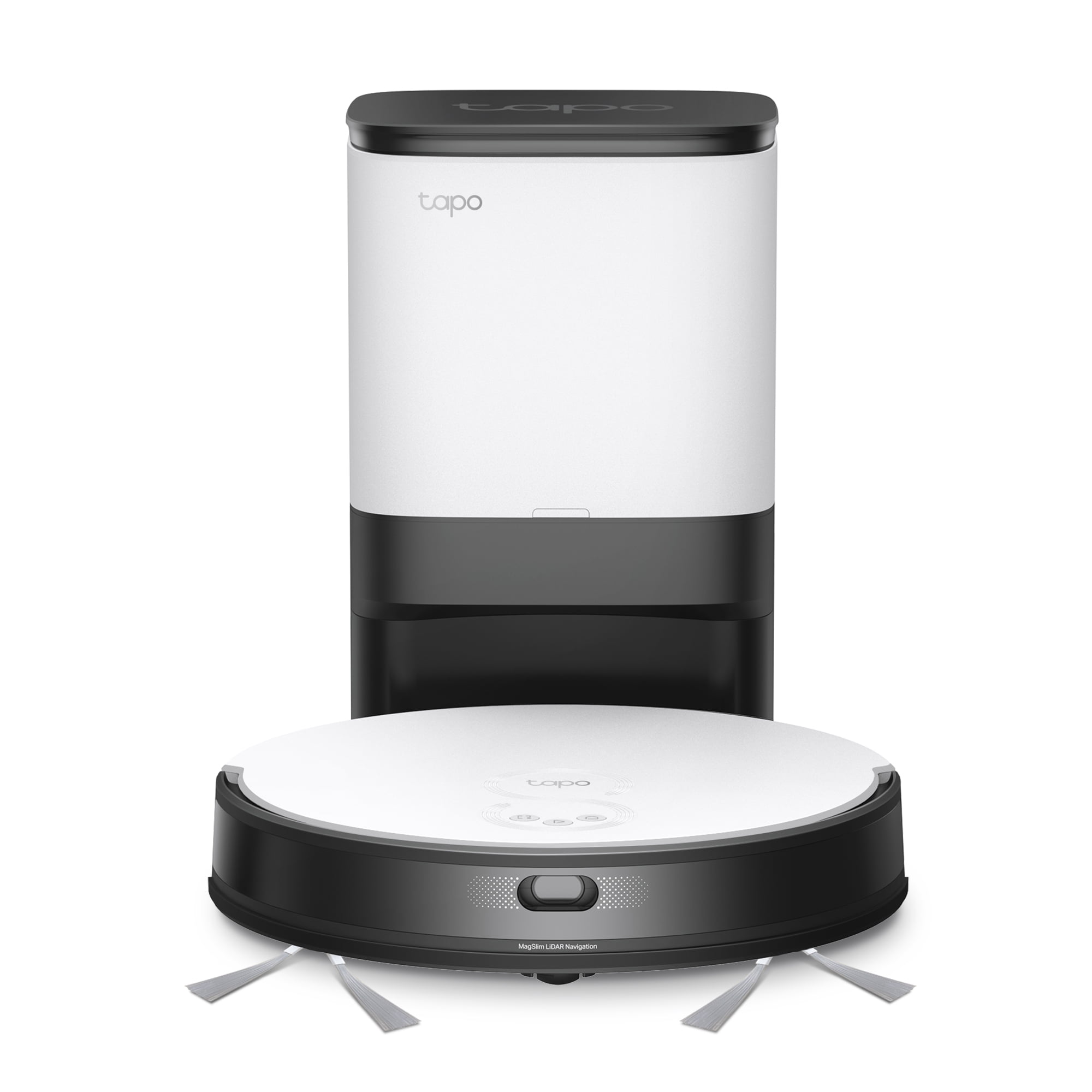 TP-Link Tapo Ultra-Slim Robot Vacuum, 3.07-inch Height, 2000Pa Hyper Suction, 4L Smart Auto-Empty Dock, Self-Charging, Customizable Room Cleaning, Quick Mapping, RV20 Plus