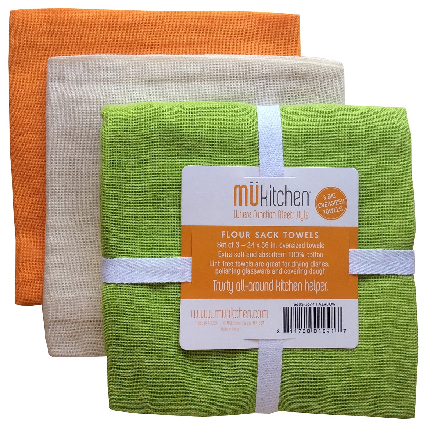 MU Kitchen 24 x 36 Inch Flour Sack Towel Set Of 2 