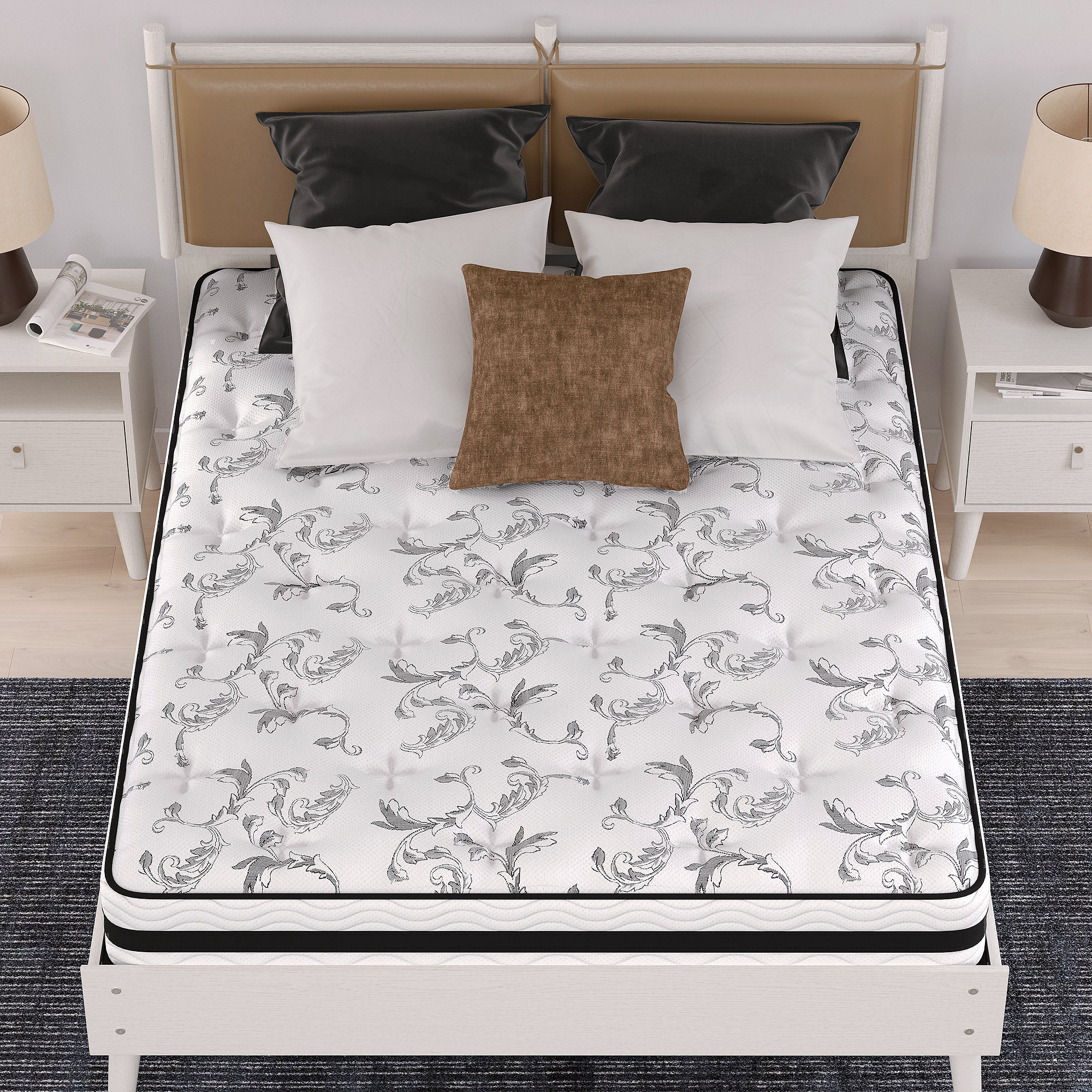 Signature Design by Ashley  Chime 10 Inch Hybrid Twin Mattress in a Box, White - image 3 of 9