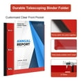 thumbnail image 6 of Telescoping Project Organizer Binder, 2-Pack 1 inch 3 Ring Binder with 5 Color Dividers, with Customized Front Cover & 1 Extra Pocket Red, 6 of 7
