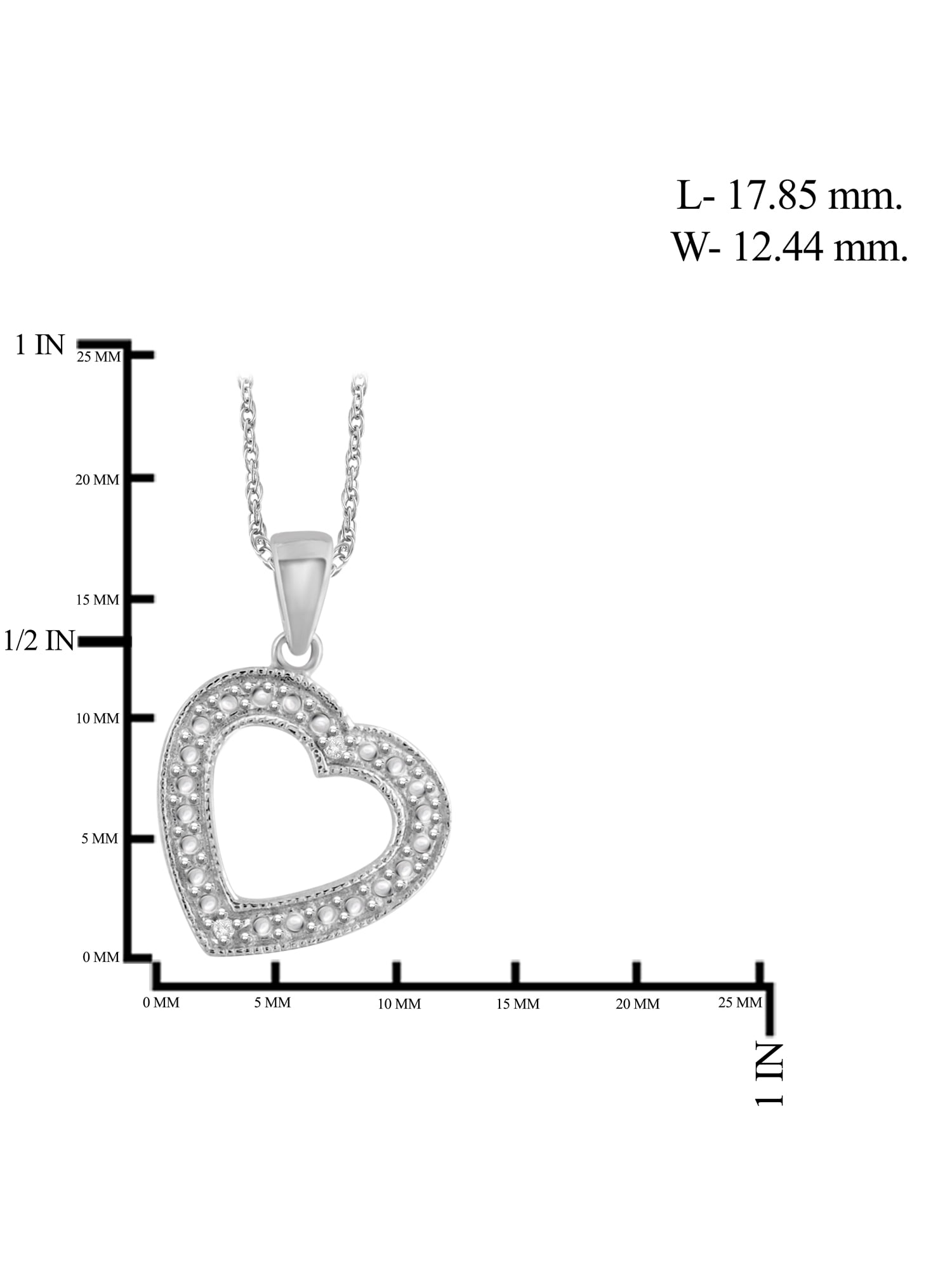 JewelersClub White Diamond Accent Sterling Silver Heart Pendant, 18"