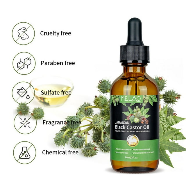 Aceite de Ricino Jamaicano 60 Ml | Aceite Reparador y Fortalecedor Del Cabello | 100 % Orgánico y Prensado En Frío | Favorece El Crecimiento y La Nutrición Del Cabello | Hidrata y Suaviza El Cabello