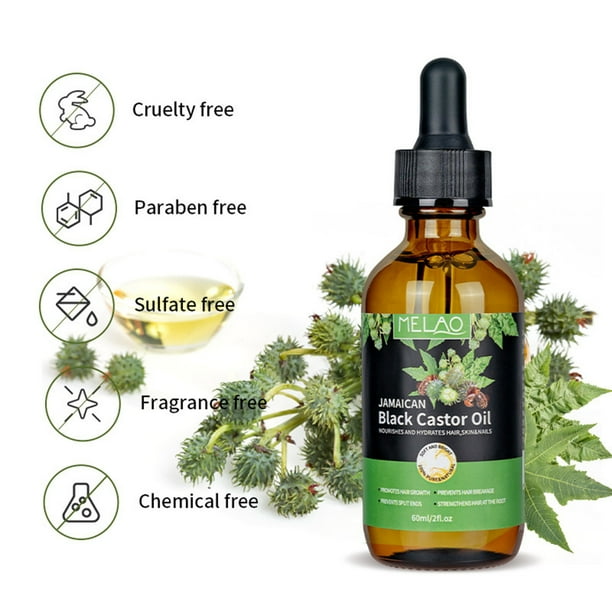 Salud y Belleza, Cuidado Personal, Productos para el Cuidado del Cabello, Aceite de Ricino Denso 60ml, Evita el Cabello, Hidrata y Repara la Línea del Cabello Gruesa y Fortalece el Cabello, una esenci