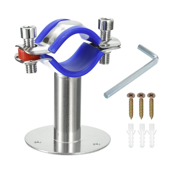 Unique Bargains Pipe Supports Adjustable Pipe Bracket Clamp Pipe Strap for 32-34mm Pipe