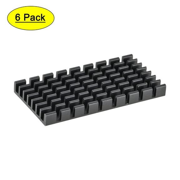 Electronic Radiators Heatsink for MOS GPU IC Chip Black 50 x 25 x 5 mm 6pcs