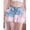 Baby Blue, variant on Baby Blue Denim Mini Skirt With Lace Ruffle Hem And Bow Embellishments