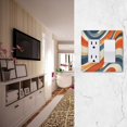 thumbnail image 5 of Yayeee Rocker Switch Wall Plate 3-Gang 6.5"x4.6" Home Decorative Outlet Cover, Beige Abstract Wavy, 5 of 6