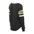 thumbnail image 3 of Women's New Era Black New Orleans Saints Plus Size Throwback Lace-Up Long Sleeve T-Shirt, 3 of 3