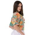 thumbnail image 2 of Ladies Cross-over V-neck Top w/Floral Print- LRB1712, 2 of 4