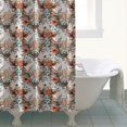 thumbnail image 4 of Lightgray Highland Cow Flower Pattern Shower Curtain 72"x84" ,Bathroom Decorative Shower Curtains Set with 12 Hooks,Modern Waterproof Washable Shower Curtain, 4 of 6