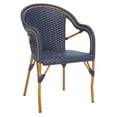 thumbnail image 4 of Safavieh SAFAVIEH PAT Collection Contemporary Aluminium and Wicker Armchair, Navy (Set of 2), 4 of 12