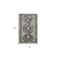 thumbnail image 3 of HomeRoots 565972 7 x 10 ft. Abstract Power Loom Worn Faded Traditional Rectangle Area Rug, Gray & Ivory, 3 of 3