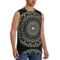 thumbnail image 2 of Bingfone Dot Mandala Pattern Men's Tank Tops Workout Sleeveless Tee Shirts Running Beach Tanks for Men-3X-Large, 2 of 8