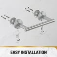 thumbnail image 6 of HITSLAM Toilet Paper Holder Wall Mount,Double Post Pivoting Toilet Paper Roll Holder,Brushed Nickel Bathroom Toilet Paper Holder for SUS 304 Stainless Steel, 6 of 10