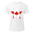 thumbnail image 4 of Tops para hombre, blusas y camisas de cuello redondo y manga corta para hombre. Camiseta de cuello redondo y manga corta con estampado de bandera canadiense para hombre. Blusa de algodón y poliéster p, 4 of 5