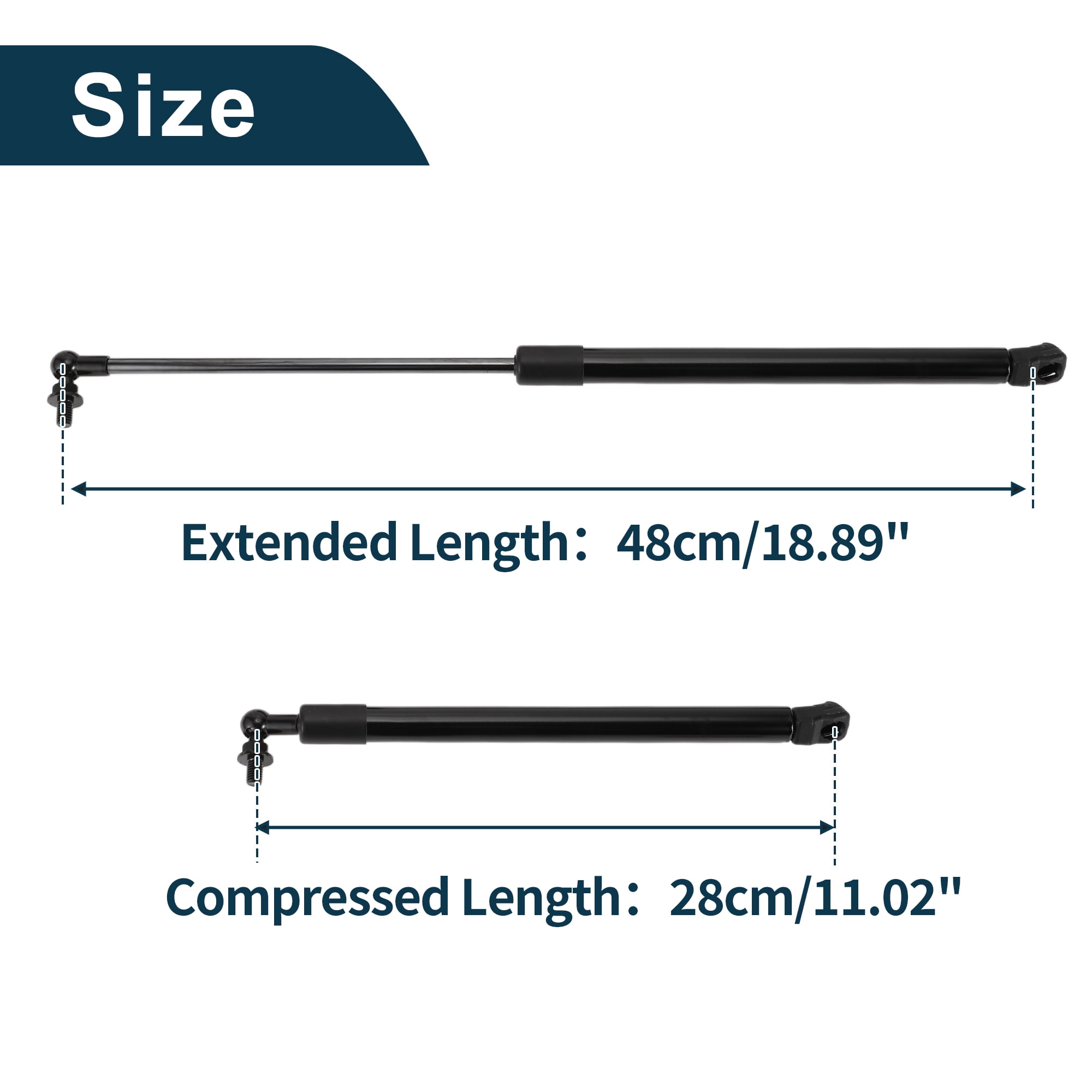 Unique Bargains 2Pcs Lift Supports Struts for Mazda 6 M6 2014-2021 Front Hood Black