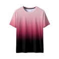 thumbnail image 5 of VgaVtl Mens T Shirts Summer Short Sleeve Big and Tall Mens Clothes Shirts Pullover Gradient Color Fitness Pink Slim Tops, 5 of 9