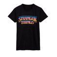 thumbnail image 1 of Stranger Things Mens Black Retro Logo Short Sleeved T-Shirt (Medium), 1 of 7