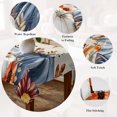 thumbnail image 5 of Fall Orange Blue Table Cloth Waterproof Tablecloths, Thanksgiving Floral Botanical Vintage Tablecloth Dining Table Cover for Kitchen Party Tabletop Outdoor, Rectangle Tablecloth 60x120 Inch, 5 of 9