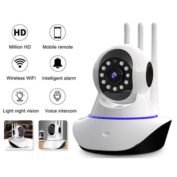 VALSEEL Security Camera Three Antenna Smart WiFi Wireless IP Camera Motion Detection Two-way Audio Cameras Night Vision Home Security WiFi Camera