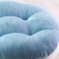 thumbnail image 2 of Nvzi Linen Cushion, Soft Breathable Comfort Cotton Seat Cushion Round Chair Pad Tatami Pad Suitable for Office The Car Dining Room-Diameter:32cm(13inch)-Sky Blue, 2 of 5