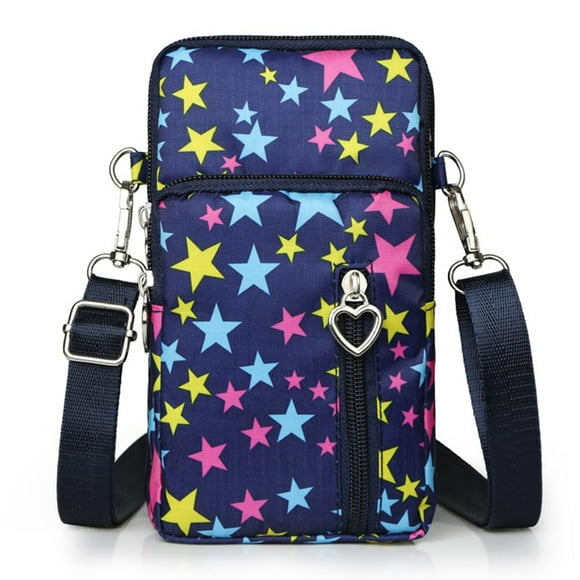 JANKS Bolso bandolera pequeño para mujer - Mini monederos para teléfono con correa cruzada y billetera - Bolso de nailon para brazo