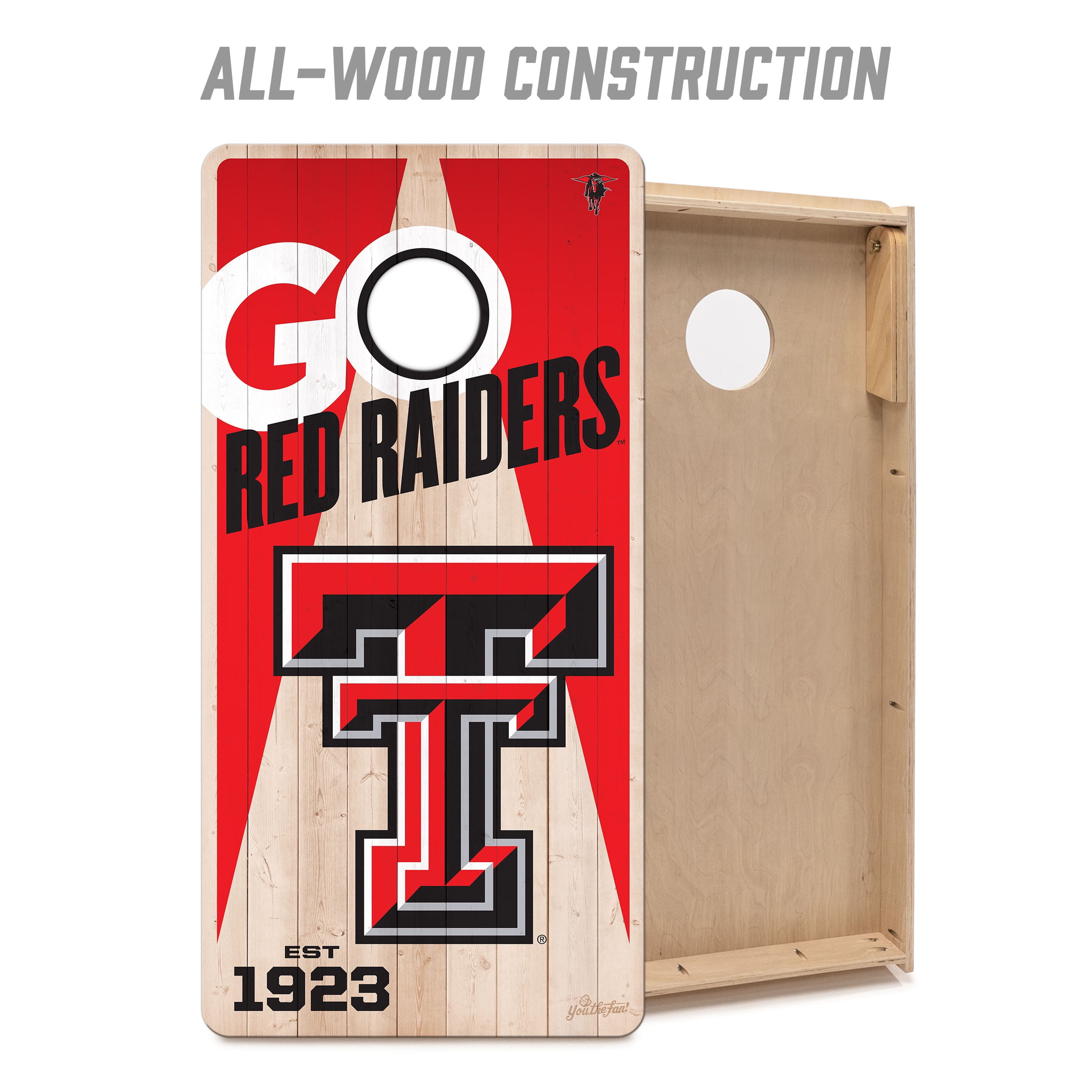 YouTheFan NCAA Texas Tech Red Raiders 2' x 4' Cornhole Game No Bags