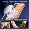 thumbnail image 3 of JETech Magnetic Case for Samsung Galaxy S24 5G, Compatible with MagSafe, Shockproof Protective Phone Cover, Non-Yellowing Hard Clear PC Back (Sandstone Orange), 3 of 7
