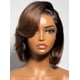 thumbnail image 4 of Peluca UNICE Short Bob, 25 cm, cabello humano castaño degradado, 4 of 9