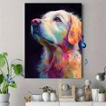 thumbnail image 4 of Vibrant Golden Retriever Portrait Canvas Print, Wall Art for Living Room Bedroom Office Pet Store Dog Lover Gift, 4 of 8