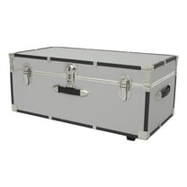 Seward Trunk 30 in Trunk with Wheels and Lock Wood Construction, Gray