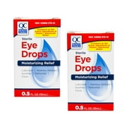 2 Pack Quality Choice Moisturizing Redness Reliever Eye Drops 0.5oz Each