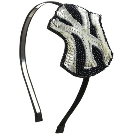 New York Yankees Women's Sequin Beaded Horseshoe Headband - No Size