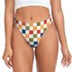 thumbnail image 1 of Fotbe Floral Checkerboard Tanga Sin Costuras para Mujer con Estampado – Panties Invisibles, Transpirables y Cómodos para Uso Diario-3X-Large, 1 of 6