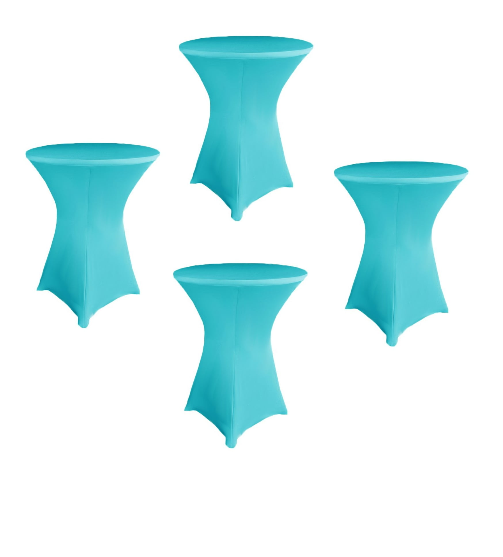 4 Pack Turquoise 30 x 42 Fitted Stretch Spandex Highboy Cocktail Cover