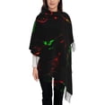 thumbnail image 1 of Foulard à Franges pour Femmes, Châle Long Rouge Léger et Chaud, 1 of 6