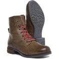 thumbnail image 5 of Josef Seibel Sanja 04 Women's Lace Up Leather Ankle Boot With Side Zip In Olive Size 10, 5 of 6