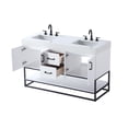 thumbnail image 6 of Elegant Lighting VF29254DMCB Caroline 54" Free Standing Double Basin Vanity Set - Brown, 6 of 7