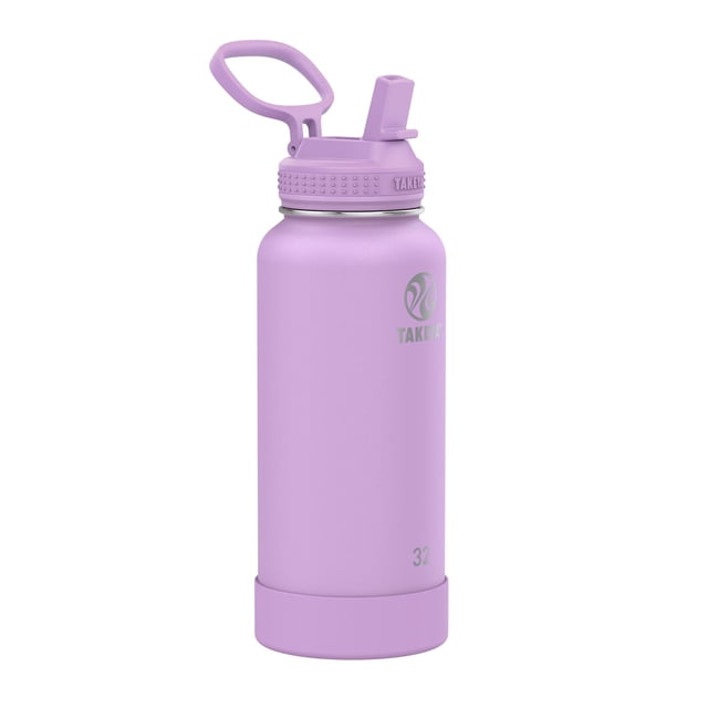 Botella de agua Takeya Actives de acero inoxidable 946 ml, color lila