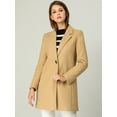 thumbnail image 3 of INSPIRE CHIC Women's Classic Notched Lapel Long Sleeve Longline Overcoat, 3 of 7