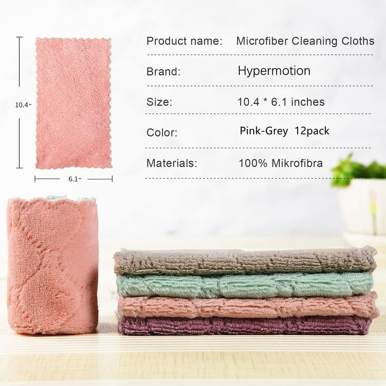 Microfiber Cleaning Cloth, Multi-purpose Lint-Free Towels, 12-Pack — PIPE  DECOR