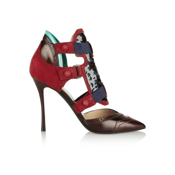 Nicholas Kirkwood x Peter Pilotto Oxford Pumps 5 Dark Red