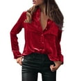 thumbnail image 2 of Vedolay Womens Clothes Fall 2023 3/4 Rolled Sleeve Casual Tunic Tops ,S, 2 of 2
