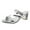 Silver, variant on Xfvqtps Ladys Sandals Slip on Cross Strap Rhinestone Bilingbiling Bright Surface High Chunky Heels Open Toe Arch Support Non Slip Breathable Summer High Heels Black