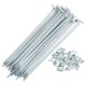 thumbnail image 1 of Ofertas Únicas 36 piezas de radios de bicicleta universales 12G, radios de rueda de bicicleta, tuerca de radios, tono plateado, acero al carbono galvanizado, tono plateado - 139 mm, 1 of 7